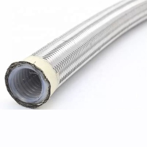 Tubo Flessibile a Fisarmonica <span class=keywords><strong>in</strong></span> PTFE con <span class=keywords><strong>Treccia</strong></span> <span class=keywords><strong>in</strong></span> Acciaio Haofa - Tubazione Anticorrosiva per Trasferimento di Fluidi Chimici - Product Image 1