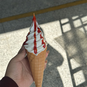 Red Berry Strawberry Jam Sweet Soft Serve 8.6inch Faux Props Festival Gathering Model White Original Food Shops Decoration Play - Product Image 3