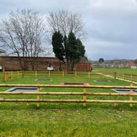 Nuevo diseño, gran equipo de fitness, trampolín rectangular enterrado, deportes al aire libre para niños