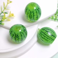 100 pièces de cabochons lumineux 3D en résine, motif fruit de simulation pastèque Kawaii, breloques DIY et accessoires pour maison de poupée