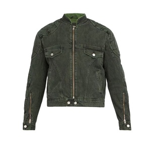 Wholesale Oem <strong>Men's</strong> Bike Fashion <strong>Green</strong> Racing Motorcycle Slim Fit Casual <strong>Jacket</strong> <strong>Mens</strong> <strong>Denim</strong> <strong>Jacket</strong> - Product Image 2