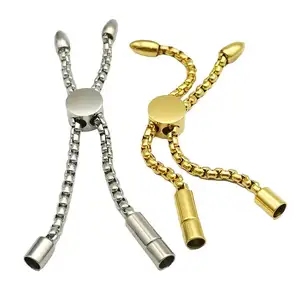 cierre ajustable para collar Suppliers-Cierres de tornillo de acero inoxidable, cierre de tornillo de orificio ajustable de 3mm para fabricación de collares y pulseras