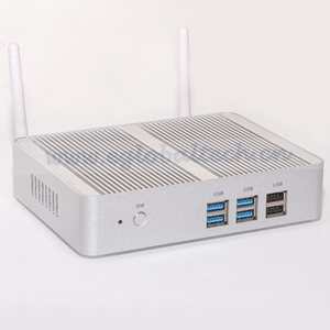 Eglobal Industrial ใหม่ fanless Mini PC Intel <span class=keywords><strong>Pentium</strong></span> GOLD 6405U 6 * USB Dual Core <span class=keywords><strong>Windows</strong></span> 10 /linux DDR4 SSD Intel UHD Graphics - Product Image 1