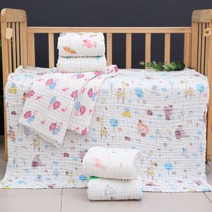 Couverture pour bébé en gaze de coton pur à 6 couches Cotton Girl 105x105 cm pour nourrissons et jeunes enfants - Product Image 2