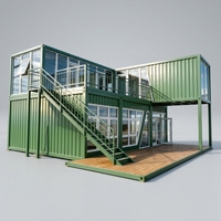 Precio de Fábrica SKYLINE Casa Contenedor Plegable de 20 pies, Edificio de Oficinas Modular Prefabricado de Paquete Plano, Alojamiento Portátil para Trabajadores, Campamento Laboral