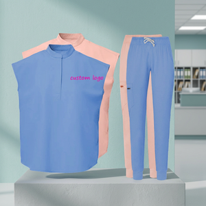 Uniformes Médicos para Enfermería y Hospitales, Tallas Grandes, Unisex, Tejido Elástico en 4 Direcciones, Sin Costuras, Conjuntos de Pantalones Deportivos, Logotipo Personalizado - Product Image 3