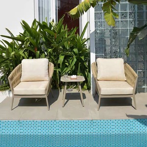 Modern Weather-resistant Aluminum <b>Outdoor</b> <b>Side</b> <b>Table</b> Set for Hotel Garden Poolside Villa hotel Patio Use dining <b>table</b> - Product Image 2