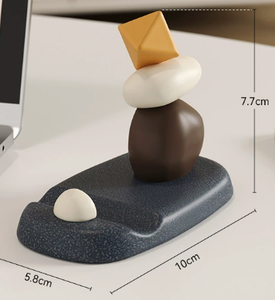 Support de téléphone portable décoratif, Ornement de bureau, Outil de stabilité émotionnelle pour poste de travail, Cadeau pratique - Product Image 3
