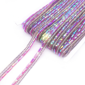 1 Yard Crystal Rhinestone Trimming on Roll Motif Strass Hot Fix Rhinestone Tape for Dresses Decoration - Product Image 6