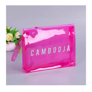 High Quality Thick Waterproof PE Zipper Handbag Tear-Resistant Embossing Recyclable Makeup <b>Toiletry</b> Storage <b>Bag</b> - Product Image 3