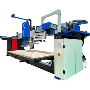 HUALONG Machinery Italian Cnc Software Bridge Saw Granite Marble Stone Cutting Lathe 4axis 4 Axi Axis CNC Machine For Stone