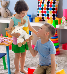 Funkelnde braune Hörner Elch Kuscheltier Spielzeit Sitzen Plüsch Wildlife Cuddle Doll Geschenke für Weihnachten White Plüsch Elch Spielzeug - Product Image 3