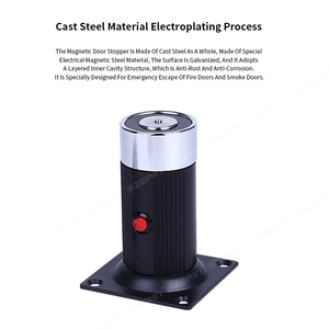 Support de porte électromagnétique 50kg <span class=keywords><strong>force</strong></span> de rétention étendue butée de porte murale affleurante - Product Image 2