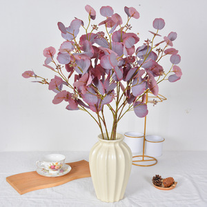 Plante artificielle Laixing Eucalyptus à tige unique, fleur en soie, verdure décorative pour arrangement en vase, décoration intérieure - Product Image 3