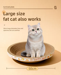 Penjualan Terbaik kertas bergelombang bulat bantalan penggaruk kucing, penggaruk kucing aman dan nyaman - Product Image 2
