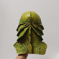 Masque de tête de monstre sirène en latex, réaliste et élastique, pour adulte, pour film, démon du lac noir, masque de poisson vert de piscine, mascarade, Festival Qixi