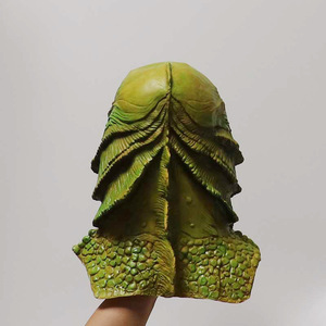 Máscara de Látex de Sirena, Monstruo, Hombre, Película, Demonio del Lago Negro, Piscina, Pez <span class=keywords><strong>Verde</strong></span>, Mascarada, Adulto, Festival Qixi, Realista, Elástica - Product Image 2