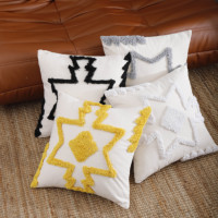 Bohemian Cotton Home Dekorative indische gewebte getuftete Kissen bezüge Marok kanis che Kissen bezüge