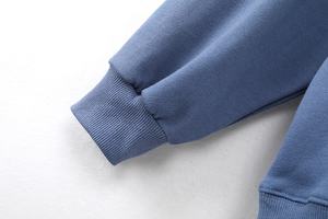 Venta al por mayor de moda de talla grande ocio cuello solapa manga larga pulóver transpirable sudaderas con capucha térmicas - Product Image 5