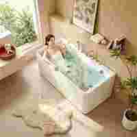 Baignoire de massage d'angle moderne en ABS, hydrothérapie, écologique, pour villa, prix usine, vente chaude