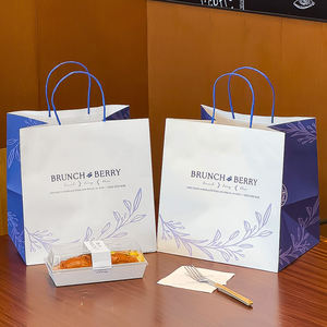 Sacs en papier kraft personnalisés de qualité alimentaire pour boulangerie en chaîne, pain, toast, dessert, emballage écologique biodégradable - Product Image 6