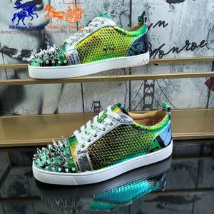 Zapatos Deportivos de Lujo y Diseño para Hombre y Mujer, Estilo Retro Original de Alta Calidad con Cordones, Tipo Louboutin - Product Image 2