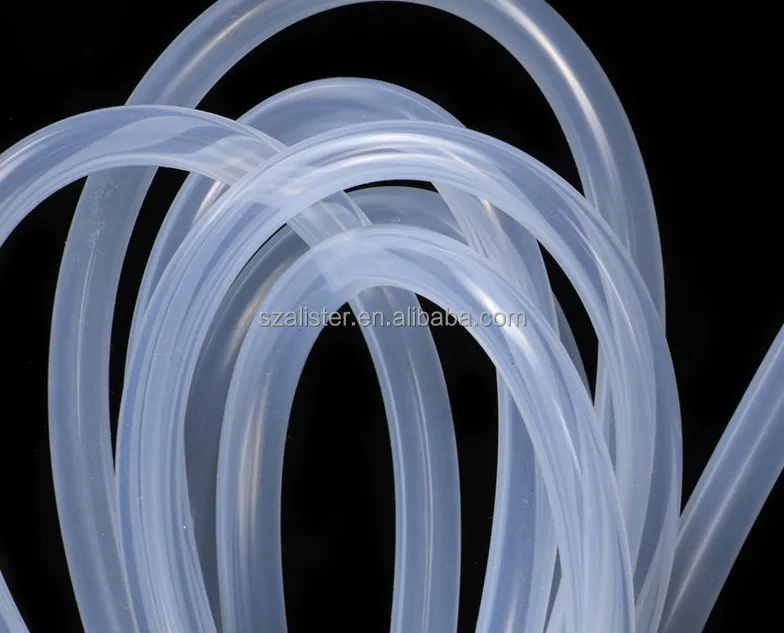 Tubo de caucho de silicona flexible y transparente para uso industrial/manguera de silicona extruida