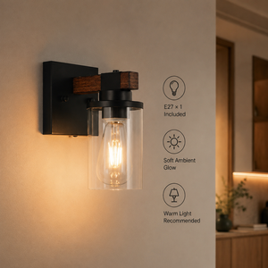Modern Small Wall Lamp Ironwork Glass Shade E27 Warm <b>Light</b> Wall Mounted For Bedroom Living Room <b>Corridor</b> Decorative - Product Image 3