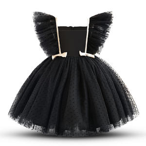Nouveau Floral enfant en bas âge bébé fille <span class=keywords><strong>robe</strong></span> Vintage enfants plissé fête d'anniversaire princesse tissu mignon infantile Babi baptême cérémonie Costume - Product Image 1