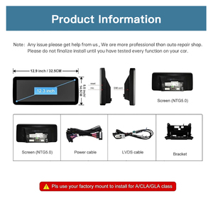 Pantalla Inalámbrica Carplay y Android Auto de 12.3'' con Sistema Linux y Radio Multimedia para Mercedes Benz NTG4.0/4.5/5.0 GLA CLA GLC W205 W176 W212 - Product Image 6