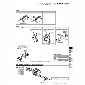 Interruptor de flujo digital SMC Pneumatics con pantalla de 2 colores, - Product Image 1