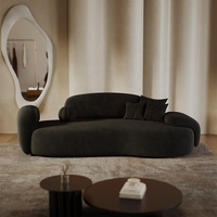 Canapé incurvé élégant-Mobilier design polyvalent pour boutique, salon de beauté et salons de réception de réunion