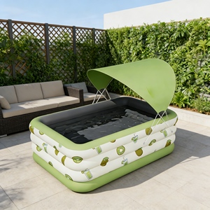 Piscines gonflables de luxe personnalisables pour adultes, bar gonflable avec sièges et tente pour fêtes aquatiques en plein air - Product Image 4