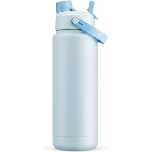 Custom Logo 1L Stainless Steel Double <b>Wall</b> Insulated Vacuum Flask Gym Bicycle Travel Leak-Proof BPA Free Powder Coated Sports - Product Image 1
