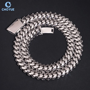 Collar de Cadena Cubana de Moissanita Certificada GRA de 15 mm para Hombre, Chapado en Rodio, Plata 925, Joyería Hiphop Iced Out, ¡Gran Oferta! - Product Image 2