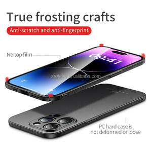 Pour <span class=keywords><strong>iPhone</strong></span> 15 <span class=keywords><strong>Pro</strong></span> <span class=keywords><strong>14</strong></span> Plus 13 12 11 XS <span class=keywords><strong>Max</strong></span> Couverture Arrière MSVII PC Ultra Mince Mat Anti-empreintes Digitales Dur Antichoc Housse de Téléphone - Product Image 5