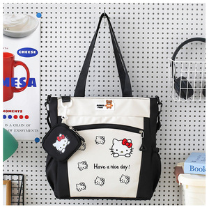 Bolso Bandolera de Dibujos Animados para Mujer, Gran Capacidad, Versátil, Lindo, con Diseño de Gato, Moderno, para Estudiantes, con Bolso Pequeño - Product Image 4