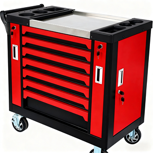 Carro de herramientas de chapa laminada en frío de alta calidad al mejor precio, herramientas ajustables de 400kg de capacidad de carga, almacenamiento de herramientas de taller de garaje - Product Image 1