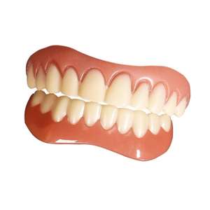 Nouvelles fausses dents Silicone placages supérieurs et inférieurs placages de <span class=keywords><strong>rire</strong></span> parfaits prothèses dentaires pâte fausses dents accolades dents confortables - Product Image 2