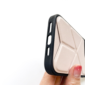 Funda de teléfono de cuero con diseño de caviar elegante con soporte transformado de calidad de lujo para <span class=keywords><strong>xiaomi</strong></span> para iPhone 15 14 13 12 11 - Product Image 6
