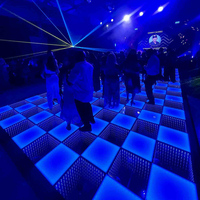 Panel LED de espejo infinito 3D recargable con batería, diseño personalizable, para discoteca, bar o fiesta.