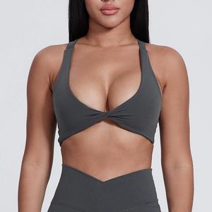 <span class=keywords><strong>2025</strong></span> Hearuisavy Hoge Kwaliteit Seks <span class=keywords><strong>Open</strong></span> Rug Yoga Crop Tops Gewatteerd Snel Droog Ademend Gymkleding Dames Sportbeha Ondergoed - Product Image 4