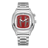 Jam Tangan Olahraga Pria Mewah Logo Kustom Bahan Stainless Steel, Layar Digital Dinamis Motif Naga, Quartz Sederhana Bentuk Kotak