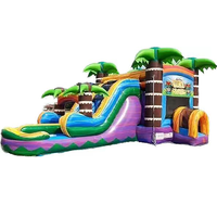 Combo de châteaux sautants de toboggan gonflable de maison de rebond de Tiki de qualité commerciale pour des enfants et des adultes