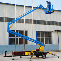 Bras pliant d'ingénierie à haute altitude à 360 degrés fonctionnant bras articulé électrique de levage de flèche de remorque mobile Lif