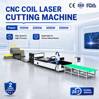 Machine de découpe laser à fibre alimentée par bobine CE 1500W 2000W 3000W 6000W avec déroulage automatique, nivellement, chargement, déchargement et ligne de découpe de bobines