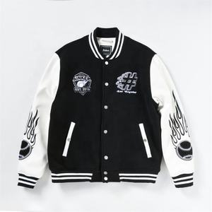 Chaqueta Americana de Lujo Personalizada, Estilo Retro, Informal, Vintage, Y2k, Cortavientos, Chaqueta Universitaria para Hombre - Product Image 1