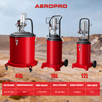 Pompe à graisse AEROPRO R806 40 litres, pompe à graisse pneumatique à air comprimé avec tuyau haute pression et pistolet à graisse