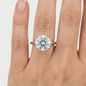 Anillo de Platino con Diamantes Cultivados en Laboratorio Clásico para Mujer, Joyería Fina Premium con Artesanía Refinada, Perfecto para Compromiso - Product Image 4