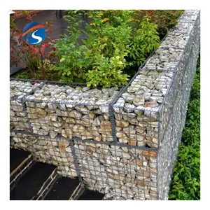 Gabion en aluminium galvanisé gabion soudé de bordure de jardin pour l'aménagement paysager